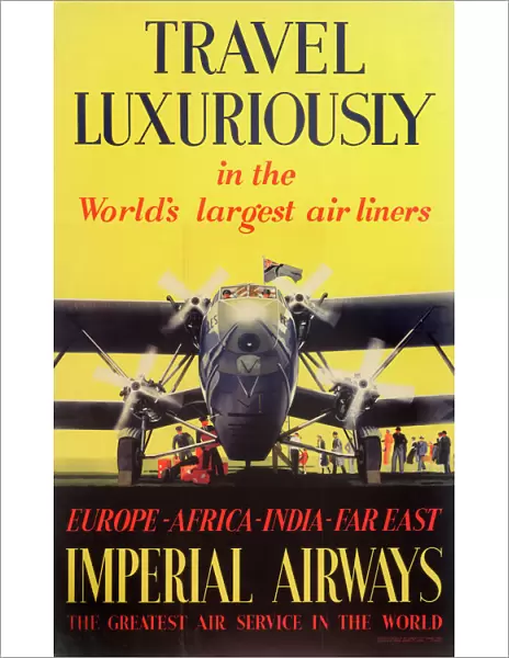 Imperial Airways Poster, Travel Luxuriously