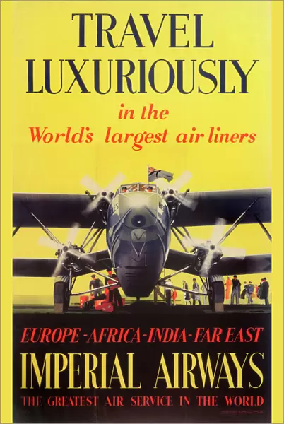 Imperial Airways Poster, Travel Luxuriously