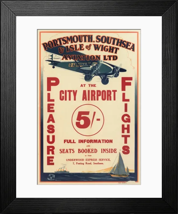 Framed Print : Pleasure Flights Poster Framed Print : Pleasure Flights Poster