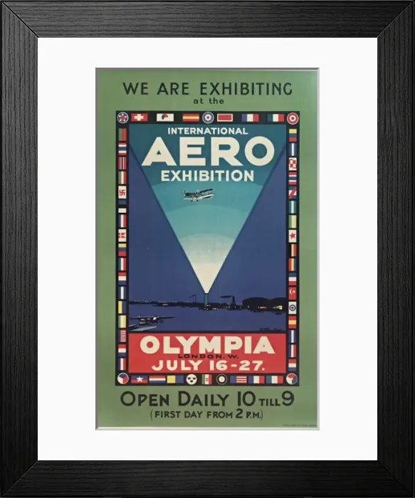 Framed Print : International Aero Exhibition Poster Framed Print : International Aero Exhibition Poster