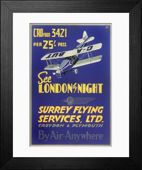 Framed Print : By Air Anywhere Poster Framed Print : By Air Anywhere Poster
