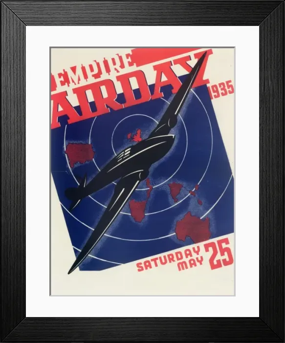 Framed Print : Empire Air Day Poster Framed Print : Empire Air Day Poster