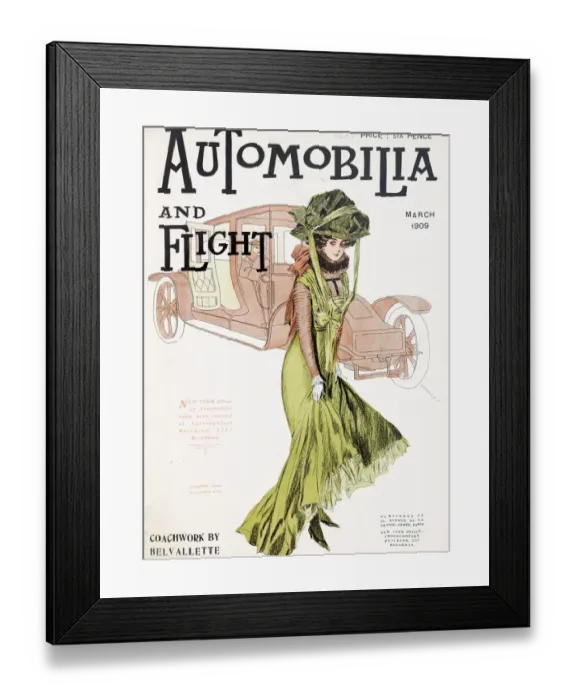 Framed Print : Magazine cover, Automobilia and Flight Framed Print : Magazine cover, Automobilia and Flight
