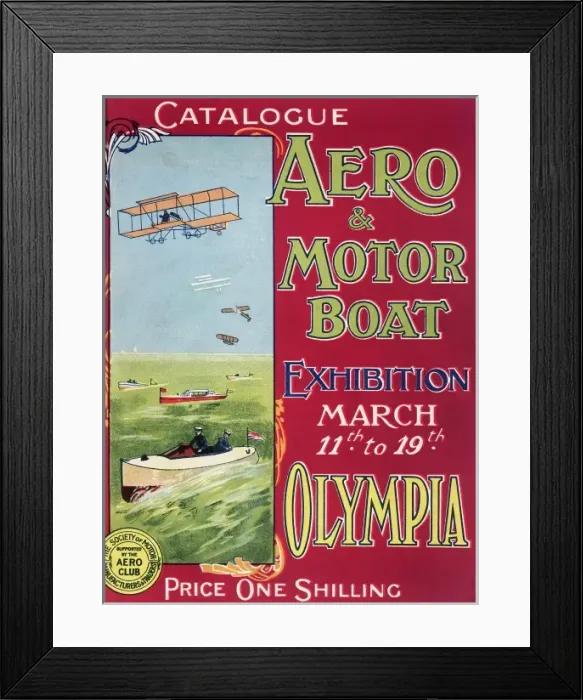 Framed Print : Cover design, Aero and Motor Boat Exhibition Framed Print : Cover design, Aero and Motor Boat Exhibition