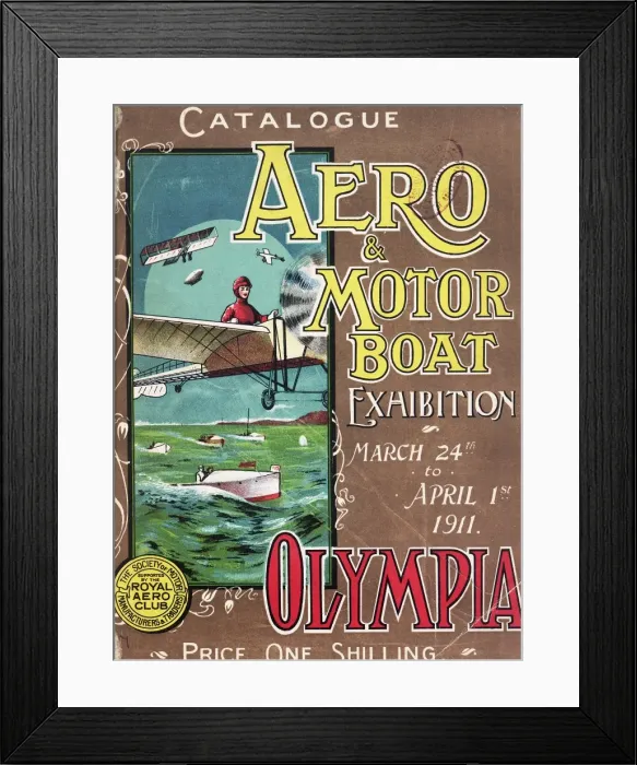 Framed Print : Cover design, Aero and Motor Boat Exhibition Framed Print : Cover design, Aero and Motor Boat Exhibition