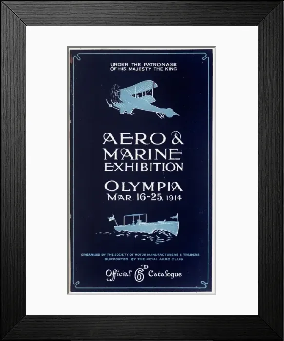 Framed Print : Cover design, Aero & Marine Exhibition Framed Print : Cover design, Aero & Marine Exhibition
