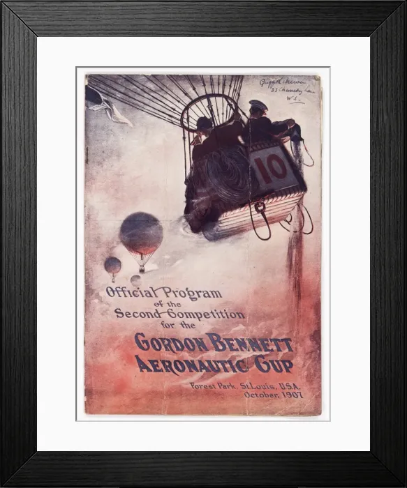 Framed Print : Cover design, Gordon Bennett Aeronautic Cup Framed Print : Cover design, Gordon Bennett Aeronautic Cup