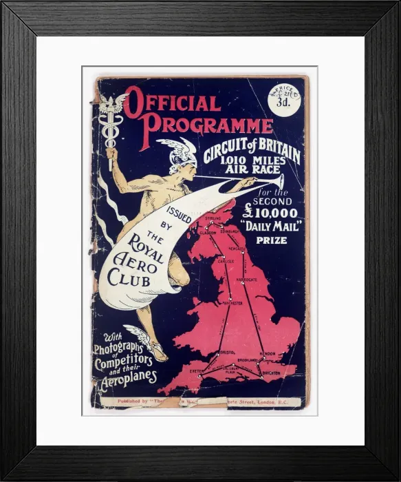 Framed Print : Cover design, Circuit of Britain Programme Framed Print : Cover design, Circuit of Britain Programme