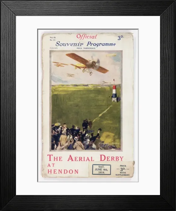 Framed Print : Cover design, Aerial Derby at Hendon