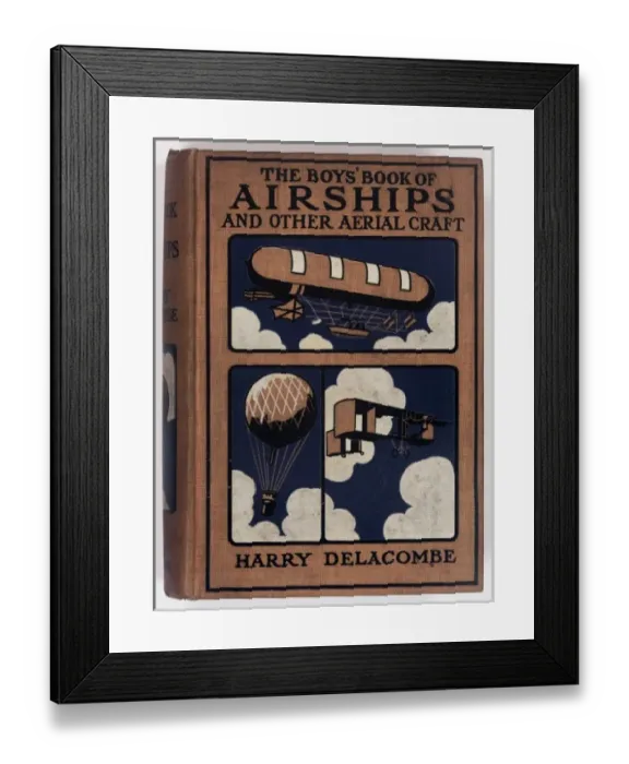 Framed Print : Book cover design, Airships and Other Aerial Craft Framed Print : Book cover design, Airships and Other Aerial Craft