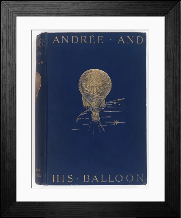 Framed Print : Book cover design, Andree and his Balloon Framed Print : Book cover design, Andree and his Balloon