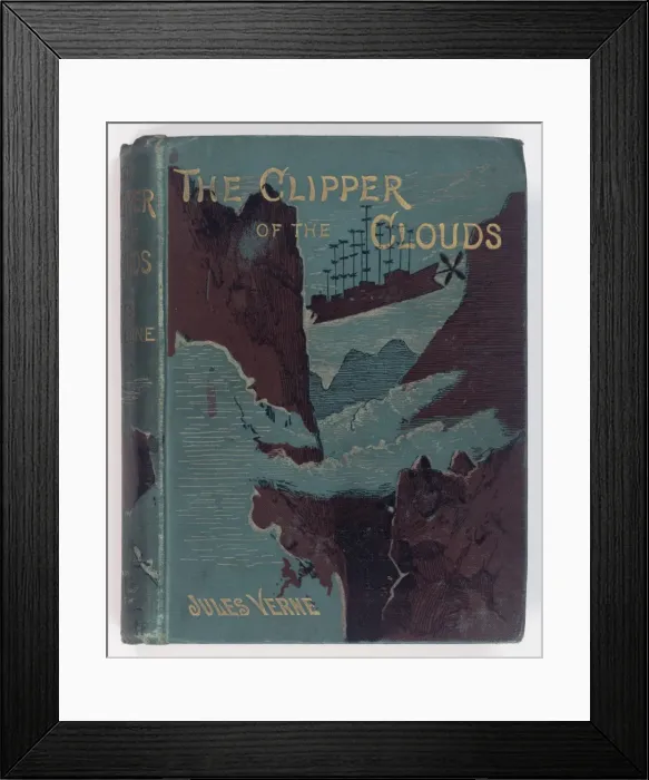 Framed Print : Book cover design, The Clipper of the Clouds Framed Print : Book cover design, The Clipper of the Clouds