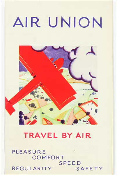 Cover design, Air Union timetable