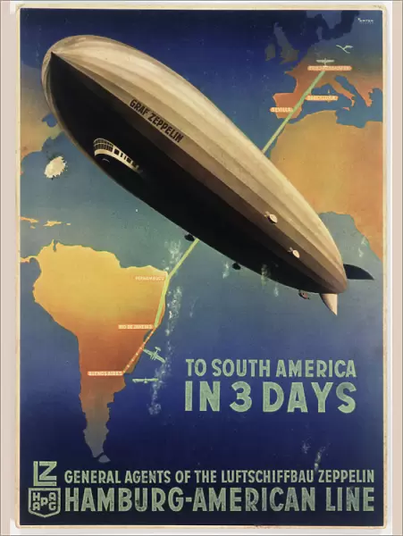 Poster, Zeppelin to South America