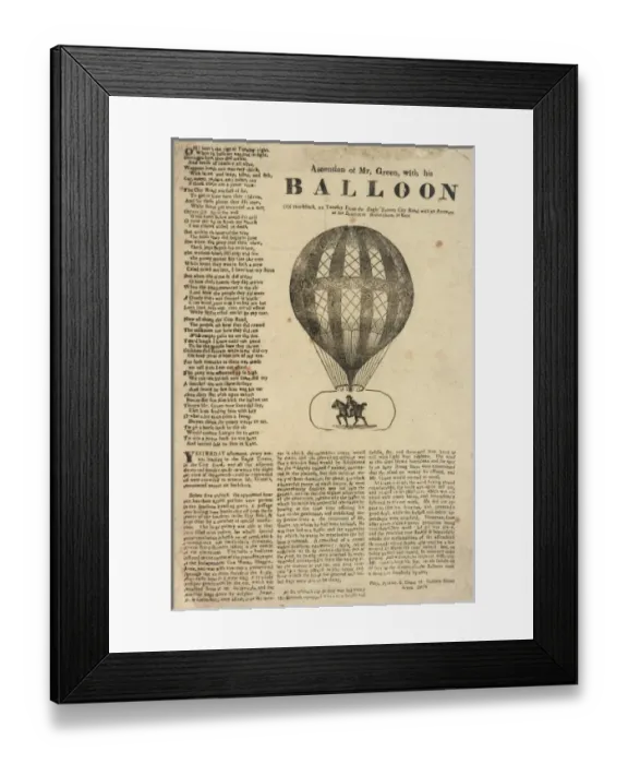 Framed Print : Mr Green on horseback with his balloon Framed Print : Mr Green on horseback with his balloon