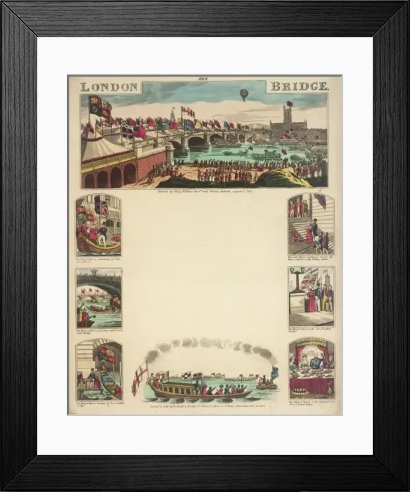 Framed Print : Opening of New London Bridge Framed Print : Opening of New London Bridge