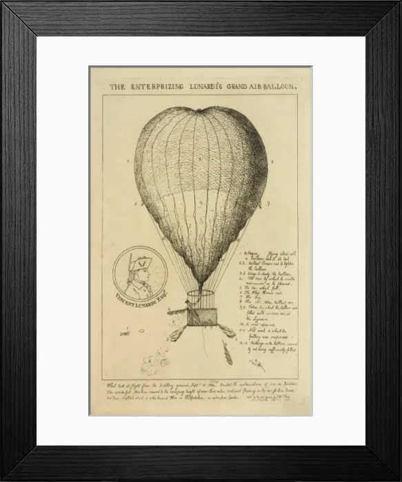 Framed Print : Lunardis grand air balloon Framed Print : Lunardis grand air balloon