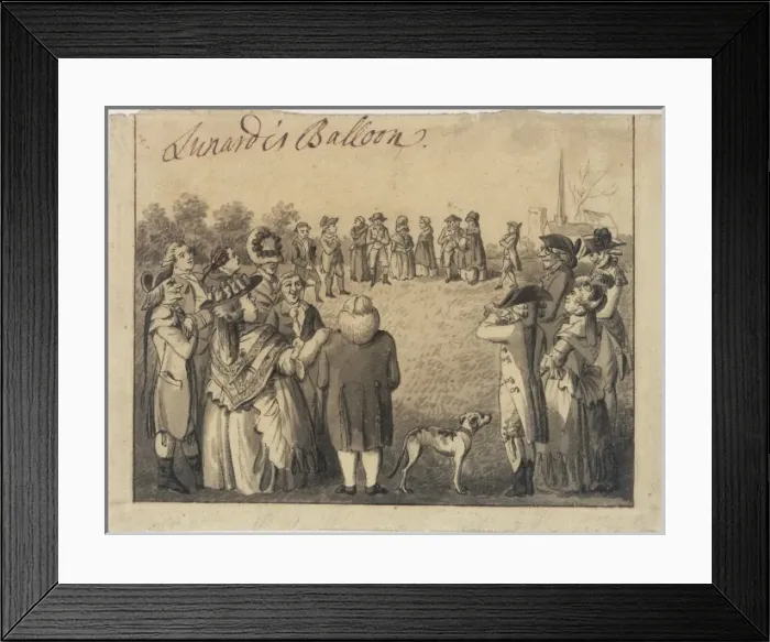 Framed Print : Lunardis balloon spectators Framed Print : Lunardis balloon spectators