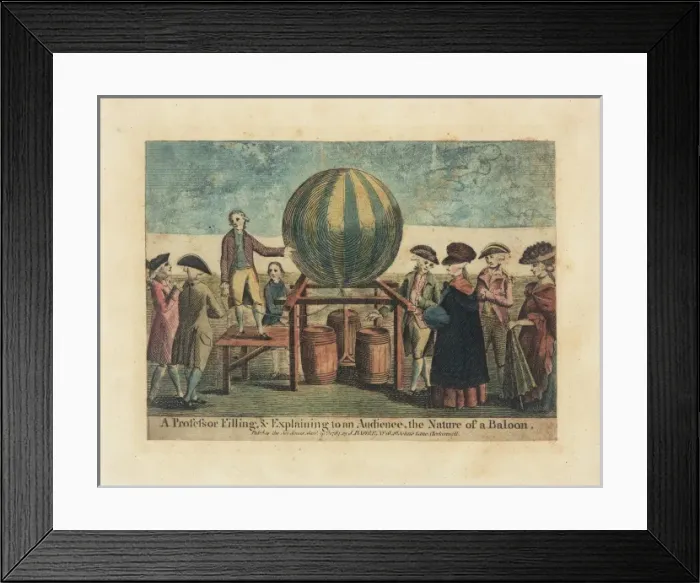 Framed Print : Professor demonstrating a balloon Framed Print : Professor demonstrating a balloon