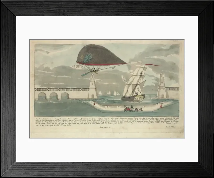 Framed Print : Fanciful ballooning scene Framed Print : Fanciful ballooning scene