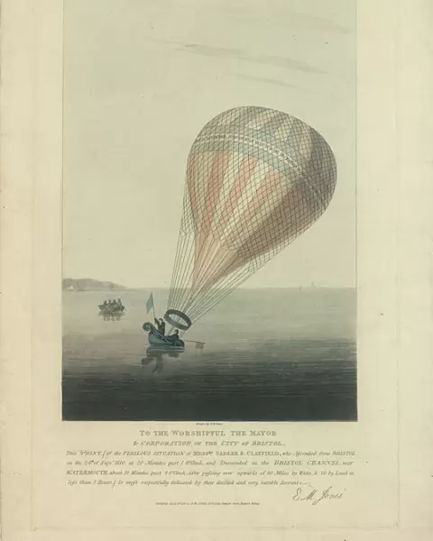 Balloon descending into Bristol Channel