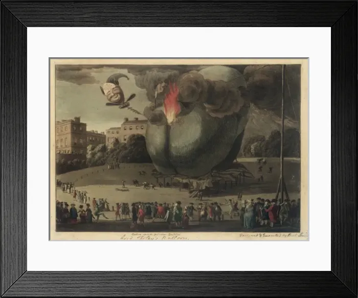 Framed Print : Satirical ballooning cartoon Framed Print : Satirical ballooning cartoon