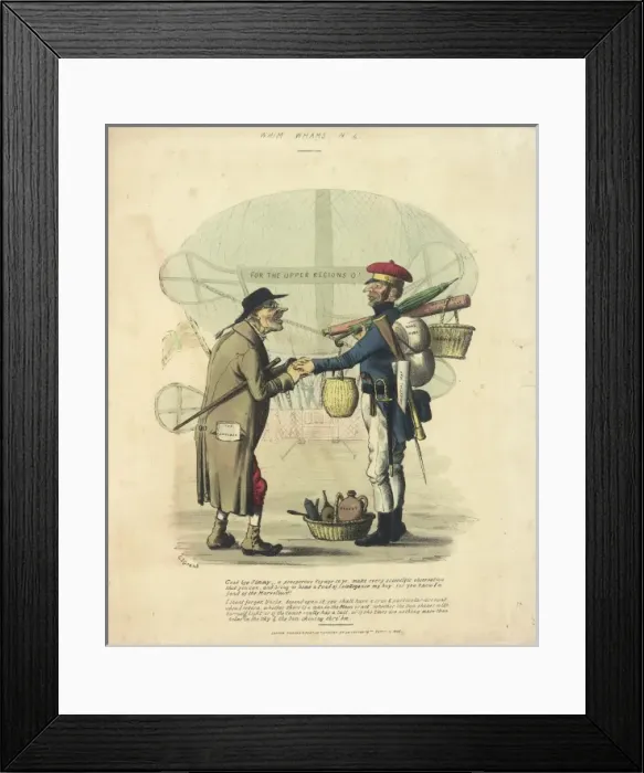 Framed Print : Departing by balloon Framed Print : Departing by balloon