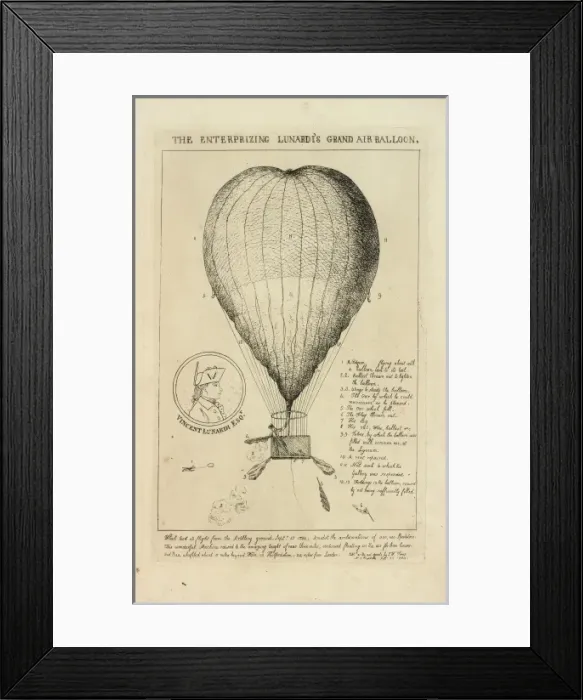 Framed Print : Lunardis Grand Air Balloon Framed Print : Lunardis Grand Air Balloon