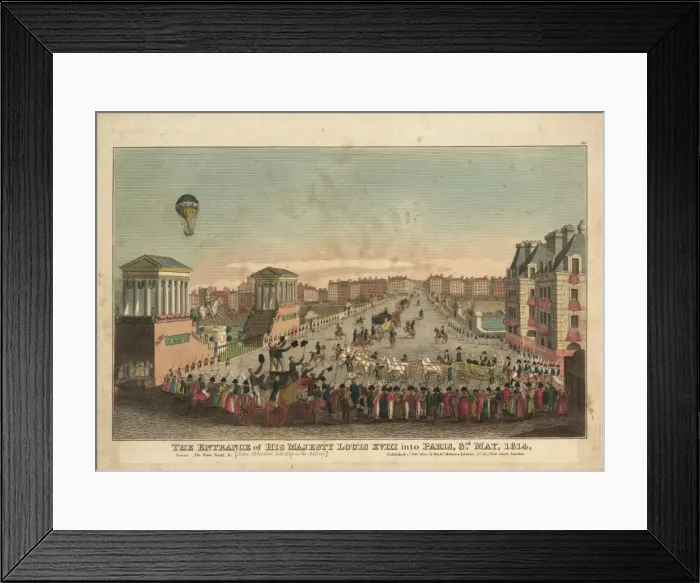 Framed Print : Entrance of Louis XVIII into Paris Framed Print : Entrance of Louis XVIII into Paris