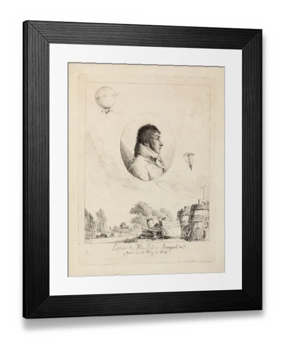 Framed Print : Professor Bourguet, balloon ascent, Berlin Framed Print : Professor Bourguet, balloon ascent, Berlin