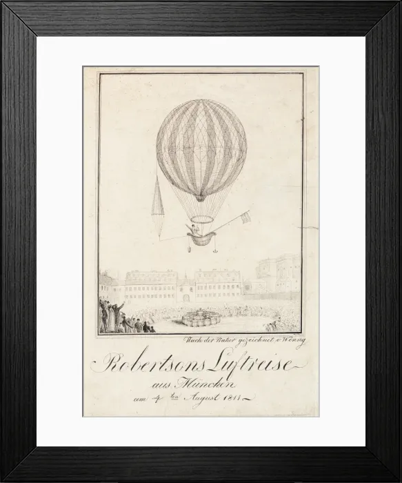 Framed Print : Robertson balloon flight, Munich, Germany Framed Print : Robertson balloon flight, Munich, Germany