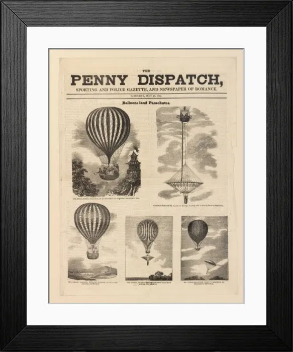 Framed Print : Balloons and parachutes Framed Print : Balloons and parachutes