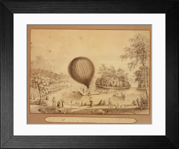 Framed Print : Greens balloon ascent, Surrey Zoological Gardens Framed Print : Greens balloon ascent, Surrey Zoological Gardens