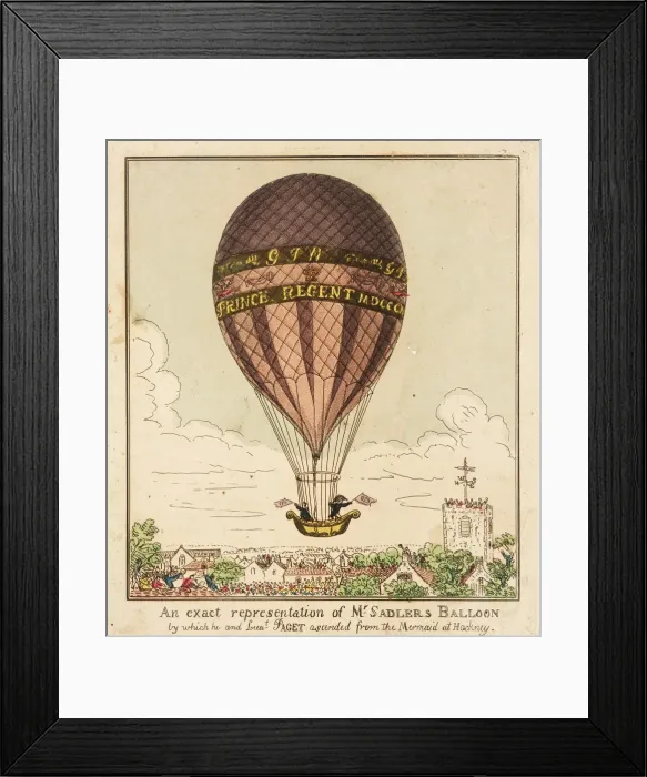 Framed Print : Sadler and Paget balloon ascent, Hackney Framed Print : Sadler and Paget balloon ascent, Hackney