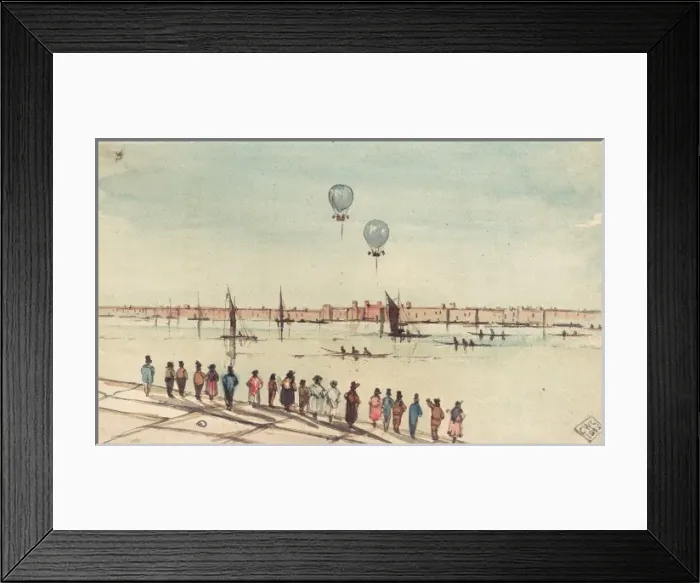 Framed Print : Balloon race, Green brothers Framed Print : Balloon race, Green brothers