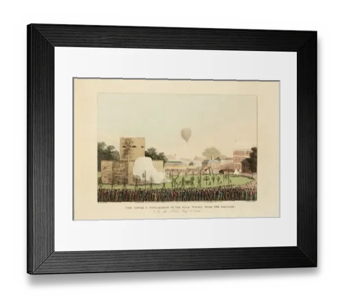 Framed Print : Tower, fireworks and balloon, Green Park, London Framed Print : Tower, fireworks and balloon, Green Park, London