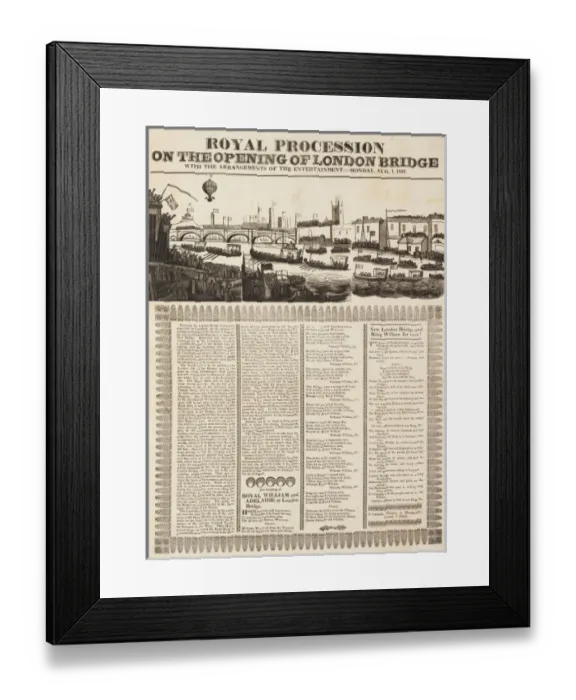 Framed Print : Opening of New London Bridge Framed Print : Opening of New London Bridge