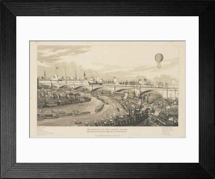 Framed Print : Opening of New London Bridge Framed Print : Opening of New London Bridge