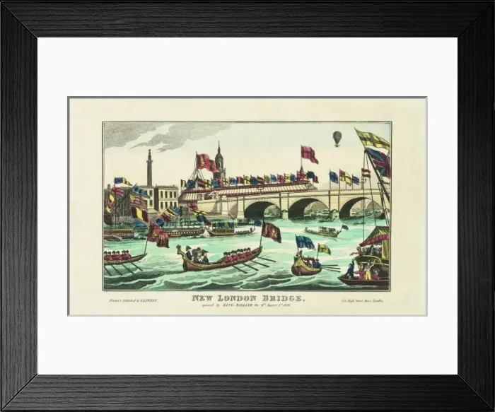 Framed Print : Opening of New London Bridge Framed Print : Opening of New London Bridge