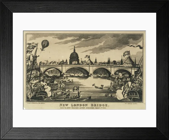 Framed Print : Opening of New London Bridge Framed Print : Opening of New London Bridge