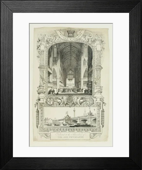 Framed Print : Coronation and opening of New London Bridge Framed Print : Coronation and opening of New London Bridge