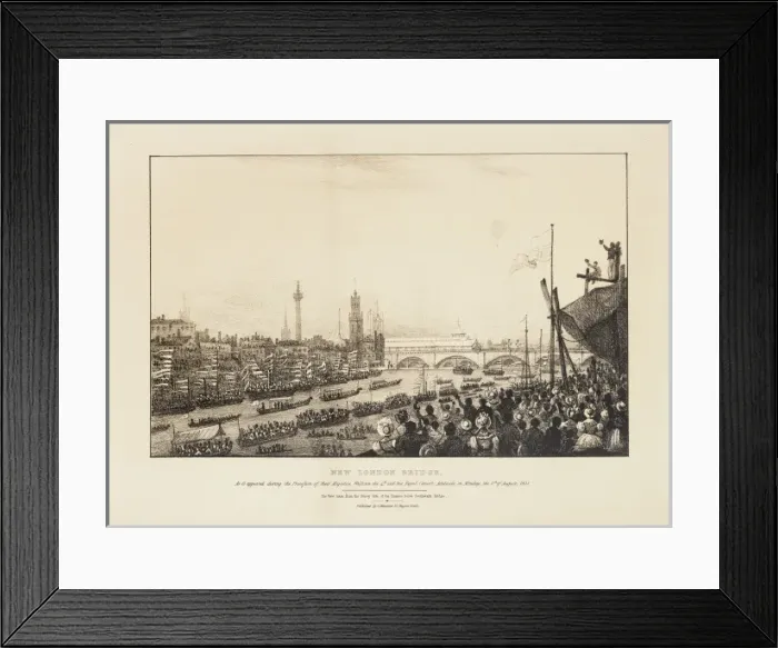 Framed Print : Opening of New London Bridge