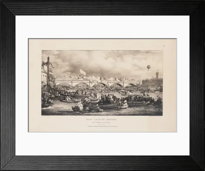 Framed Print : Opening of New London Bridge Framed Print : Opening of New London Bridge
