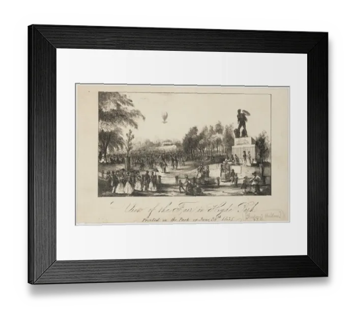 Framed Print : Fair in Hyde Park, London, with Grahams balloon Framed Print : Fair in Hyde Park, London, with Grahams balloon