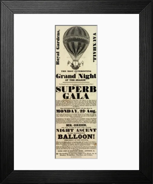 Framed Print : Balloon event, Charles Green Framed Print : Balloon event, Charles Green