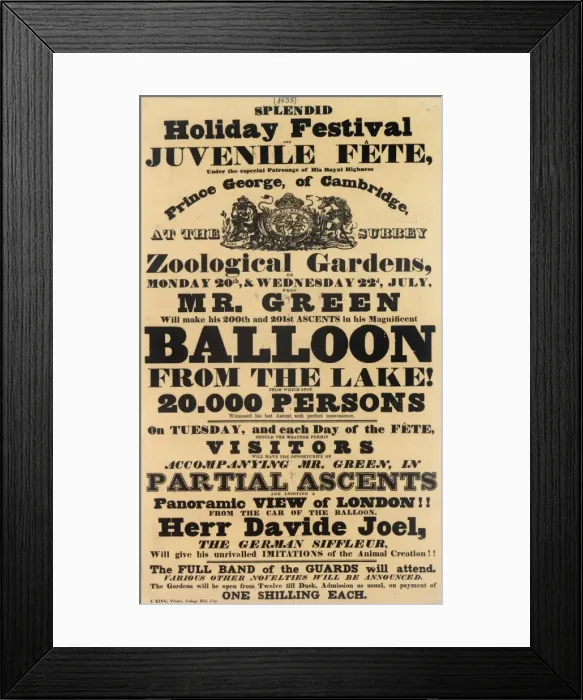 Framed Print : Balloon event, Charles Green Framed Print : Balloon event, Charles Green
