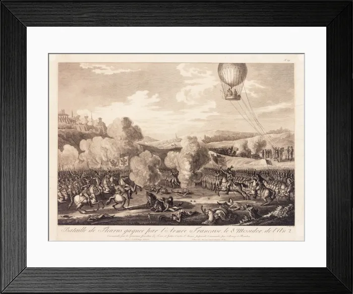 Framed Print : Battle of Fleurus with balloon Framed Print : Battle of Fleurus with balloon