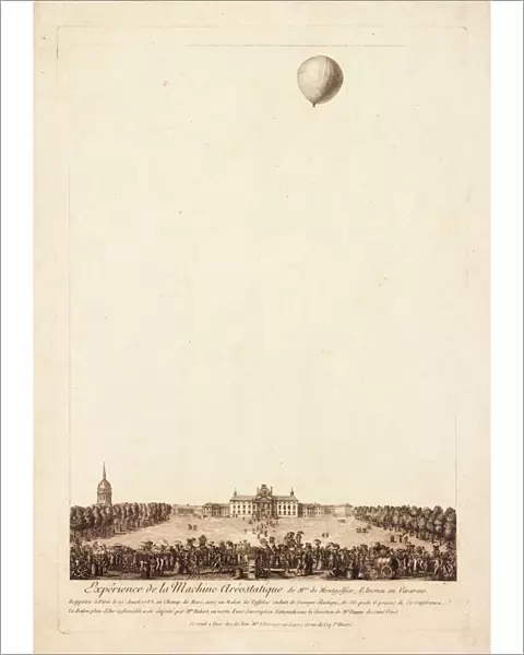 Balloon ascent, Champ de Mars, Paris