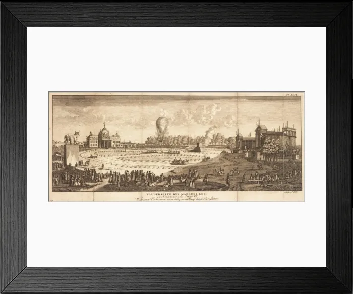 Framed Print : Ballooning event, Champ de Mars, Paris Framed Print : Ballooning event, Champ de Mars, Paris