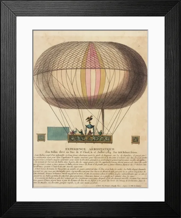 Framed Print : Balloon ascent from St Cloud, Paris